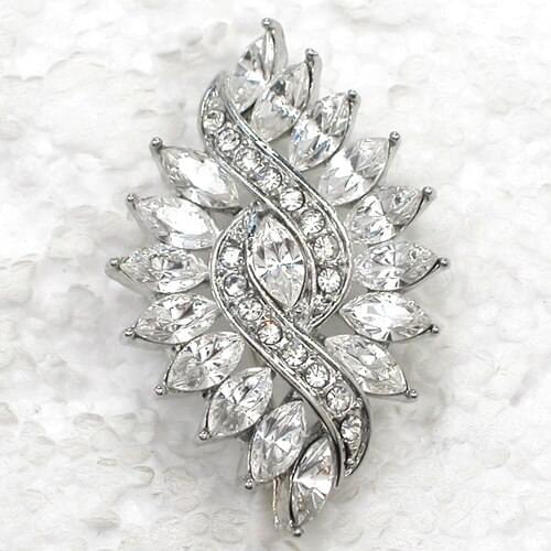 Wedding party brooch pendant Marquise Clear Rhinestone Flower Pin brooches C597 A