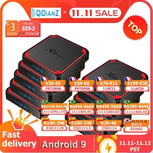 10PCS X96 MINI PLUS android smart tv box android 9 mlogic S905W4 quad core 2G 16gb 4k X96 mini smart tv set top box media player