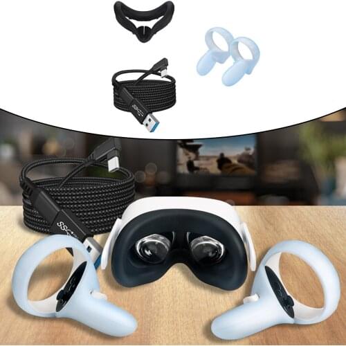 Waterproof Silicone Protective Eyes Cover Handle Grip Cover for Quest 2 Protective Sleeve Case Accs