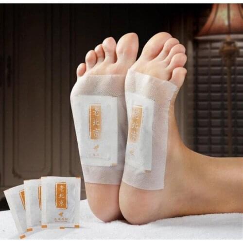 10Pcs Ginger Revitalizing Detox Foot Patch Loss Weight Foot Patch Improve Sleep Anti-swelling Detox Old Beijing Foot Patch TSLM2