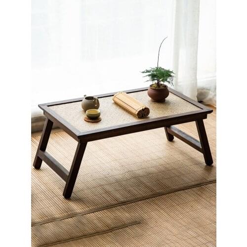 Japanese Zen Household Folding Kang Low Table Bay Window Small Coffee Table Tatami Table Balcony Tea Table Solid Wood Tea Table
