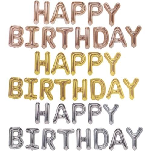 16 inch HAPPY BIRTHDAY Letters Foil Balloons Happy Birthday Party Decoration Kids Alphabet Air Balloons Baby
