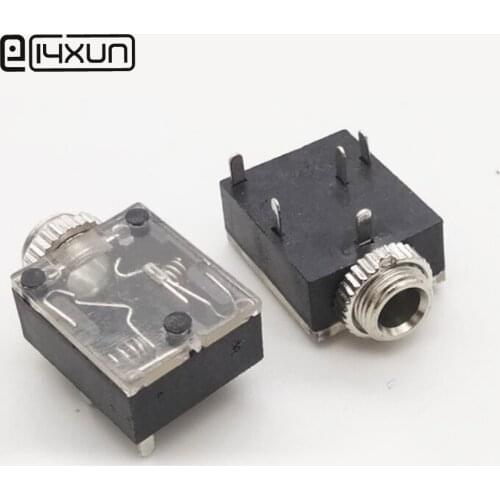 2pcs 3.5mm Stereo Female Audio jack Connector PJ-324 5Pin DIP Headphone Jack Charging Socket