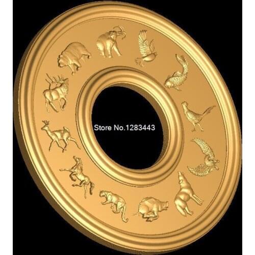3D model relief figure STL format 3d model relief for cnc in STL file format Clock_18_Animal