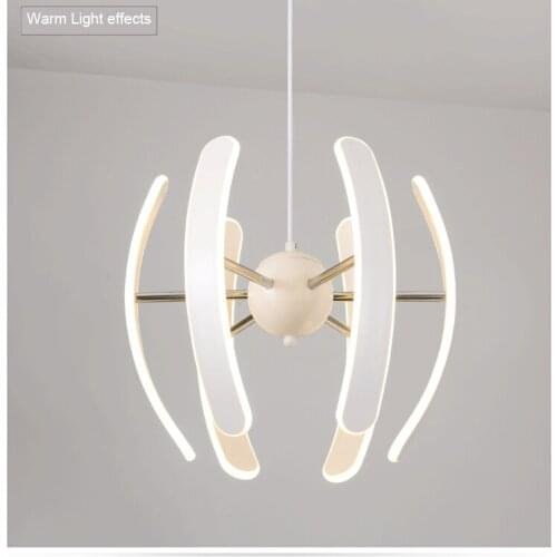 55W creative contemporary small white acrylic pendant led light italian acrylic modern light fitting for home dining room lamps