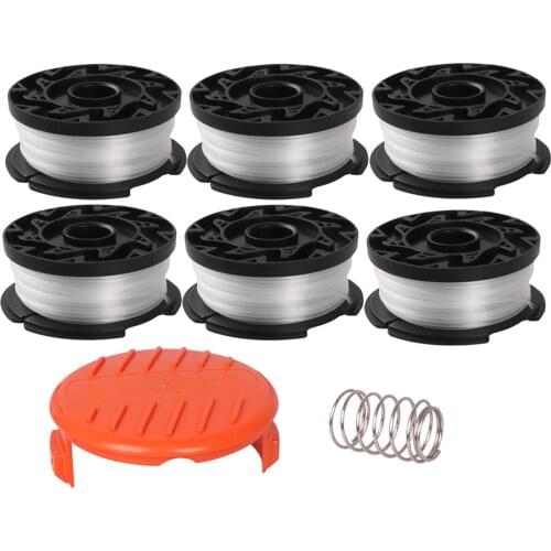 6 Pieces String Trimmer Replace Spool Line for Black Decker Trimmer Replacement Spool Line Autofeed String Trimmer Line