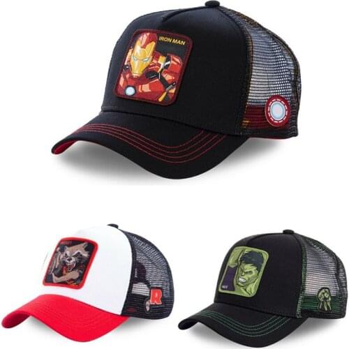 Marvel Avengers Baseball Cap Hip Hop Hat Sun Hat Adjustable Hat Unisex Trend Net Hat