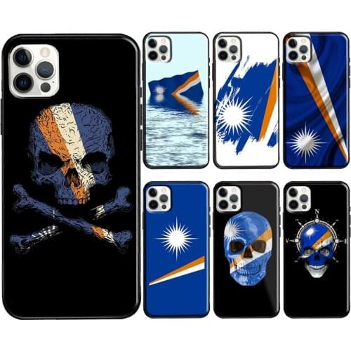 Marshall Island National Flag Case For iPhone X XR XS Max 7 8 Plus SE 2020 12 Mini 11 Pro Max Soft Phone Cover Coque