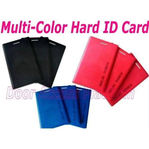 Color option 100pcs Hard Card 1.8mm Multi-Color Blue/Red/Black color Thickness 125KHz EM ID Card, EM4100 PVC White Card