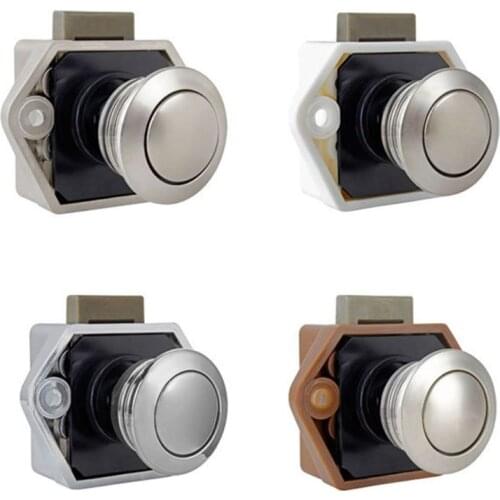 Diameter 20mm Camper Car Push Lock RV Caravan Boat Drawer Latch Button Locks For Furniture Hardware