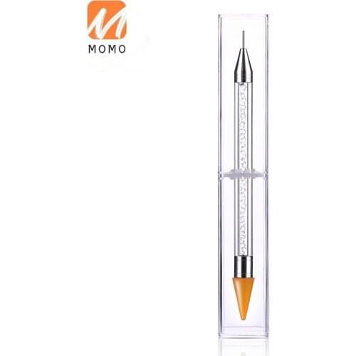Manicure Implement Diamond Pen Point Bead Crayon Pen Stick-on Crystals Ornament Stainless Steel Double-Headed Dual-Purpose Pen