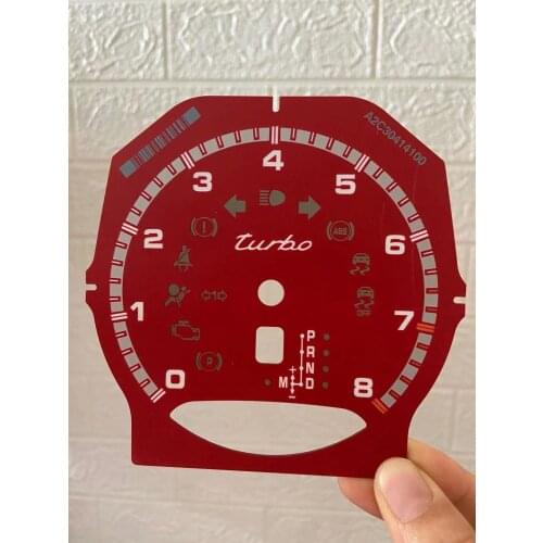 Gauge Face for Porsche911 Carrera 991/Cayenne 958/Panamera 970 Turbo Tachometer Red