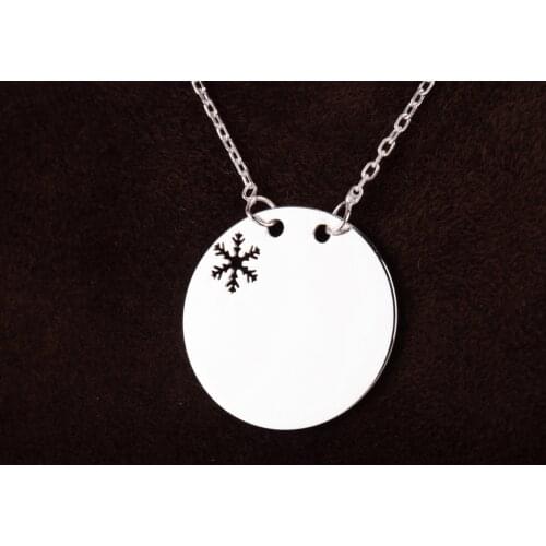 UM US JEWELRY Rhodium Plated Snow Pattern 925 Sterling Silver Necklace