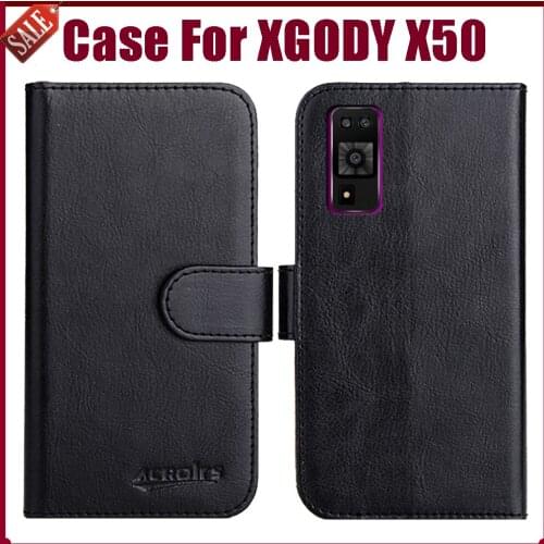 Hot! XGODY X50 Case 6.5" Fashion 6 Colors Flip Soft Leather Wallet Protective Cover For XGODY X50 Case Phone Bag
