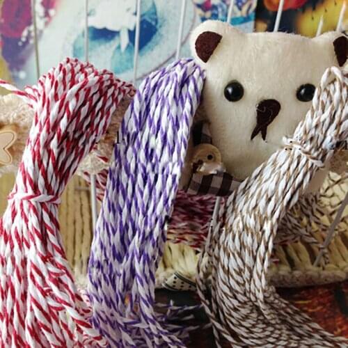 New 2015 Brand New Natural Colorful 100% Cotton Braided Rope Cord Bondage Bag Handle Pulley Tag Box