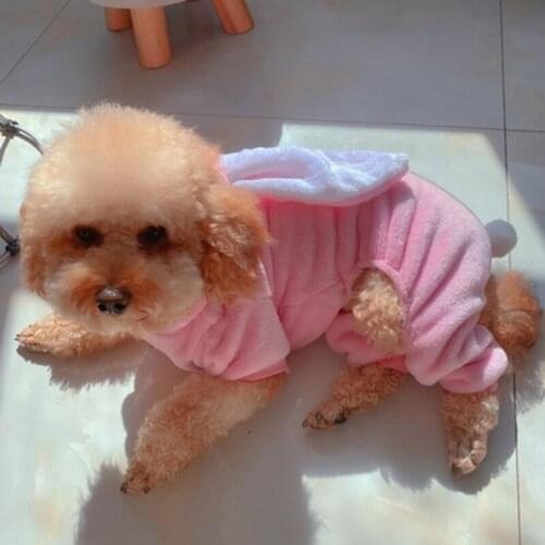 Dog Clothes Comfortable Coral Fleece Material Cat Autumn and Winter New Long Ears Rabbit Clothing Small And Medium-Sized Dogs