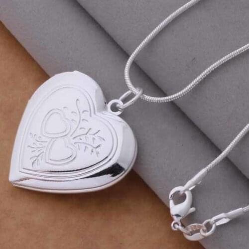 An738 Hot 925 Sterling Silver Necklace 925 Silver Fashion Jewelry Pendant Dazzling Heart /hecapvja Bioajzva