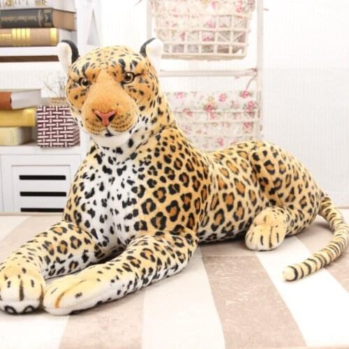Lifelike leopard plush toy large 130cm lying leopard soft doll home decoration party prop, Christmas gift b1578