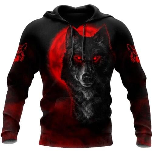 Wolf Tattoo Japan 3D Printed Unisex Deluxe Hoodie Men Sweatshirt Streetwear Zip Pullover Casual Jacket Tracksuit-610