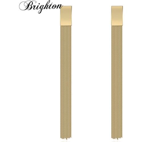 Brighton Retro Long Multilayer Tassel Geometric Drop Earring For Female Charm Party Weeding Dangle Alloy Fashion Jewelry Gift