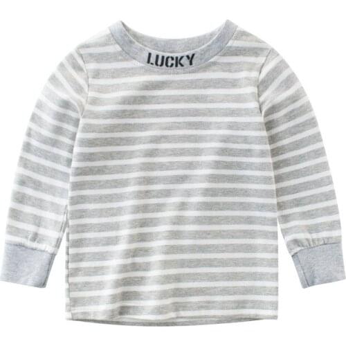 Spring Childrens T-shirt Boys Bottoming Shirt Baby Clothes Striped Tops Baby Boy Clothes Boys Long Sleeve Tops