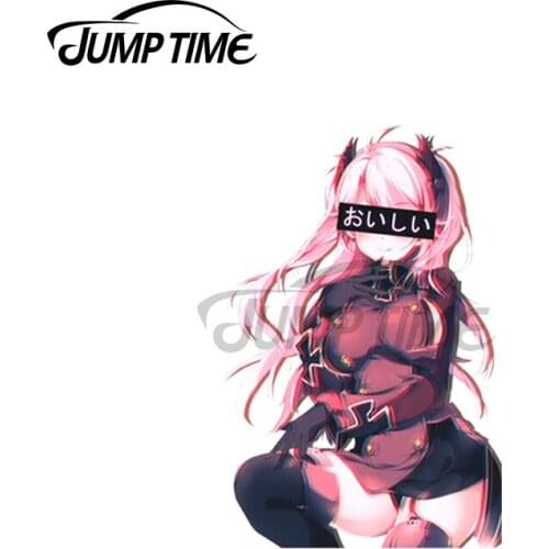 Jump Time 13 x 7.6cm For Delicious Waifu Car Stickers JDM Vinyl Air Conditioner RV VAN Fine Decal Car Accessories Graphics