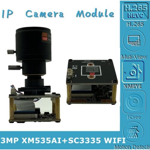 WIFI Wireless AP XM530AI+Q03 2288*1288 IP Camera Module Board M12 Lens 8-128G SD Card Two-Way Audio XMEYE P2P Motion Detection