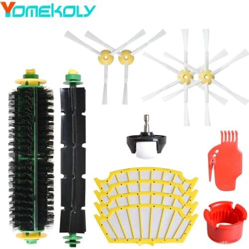 For IRobot Roomba Vacuum Cleaner 500 560 590 Series Main Brush Side Brush HEPA Filter Guide Wheel Replacement Accessories Parts