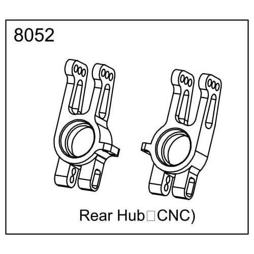 ZD racing EX07 accessories super sports car 1/7 original accessories 8052 rear cup CNC aluminum