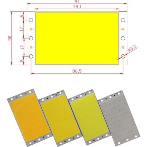 100pcs 94x50mm 16W 12V 14v DC led cob light source bulb chip on board high bright DIY bar lightting for Factory Desk lamp