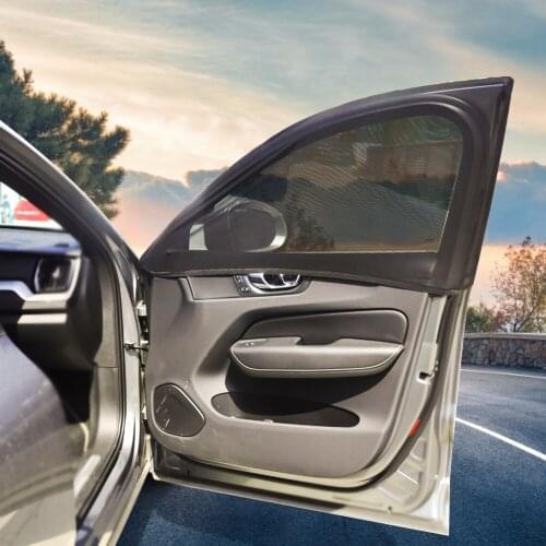 2Pcs Sun Shade Curtain UV Protection Shield Pair Visor Mesh Solar Mosquito Dust Protection Car-covers Car Window Cover Sunshade