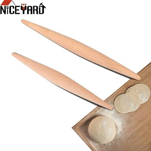 23 cm /28 cm Double Tip Rolling Pin Wood Fondant Cake Dough Roller Non-Stick Cooking Tool Gadgets Pasta Dumpling Skin Maker