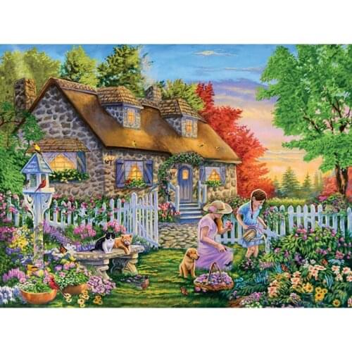 Diamond Painting House Rhinestone Picture Full Diamond Embroidery Farm Landscape Cross Stitch Kit Wall Decoration