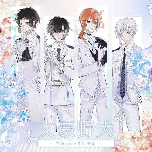 Anime Bungo Stray Dogs Dazai Osamu Uniform Series Acrylic Stand Model Keychain Pendant Figure Badge Brooch Button Pin Metal Gift