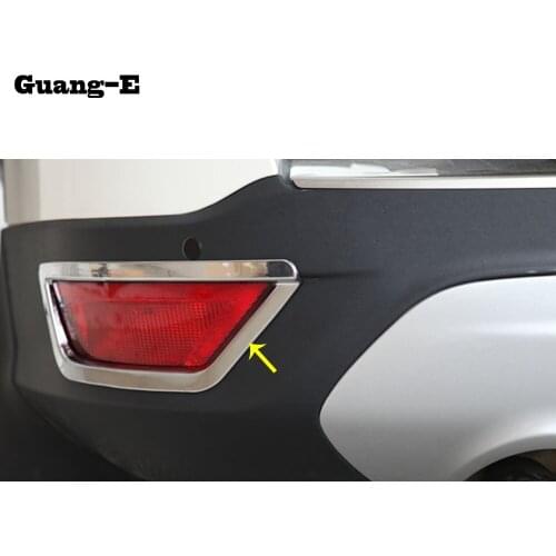 Car Styling ABS Chrome Cover Trim Back Tail Rear Fog Light Lamp Frame Hoods 2pcs For Ford Kuga Escape 2013 2014 2015 2016