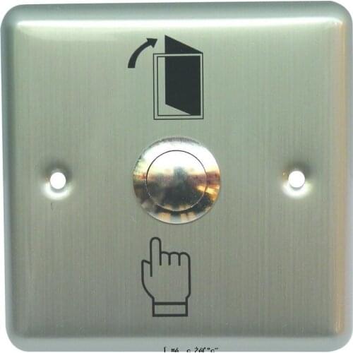 Free shipping 2Pcs/ Lot CJ-DB801 Stainless Steel Exit Push Button Door Switch Button for Access Control System