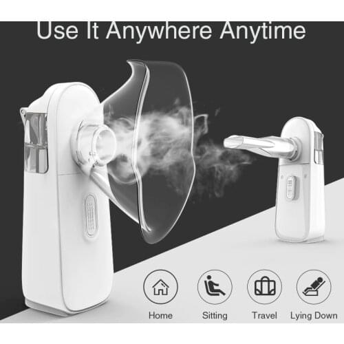 BGMMED Portable Mini Nebulizer Medical Mesh Atomizer Silent Inhaler Nebulizer Rechargeable Handheld Ultrasonic Nebulizador