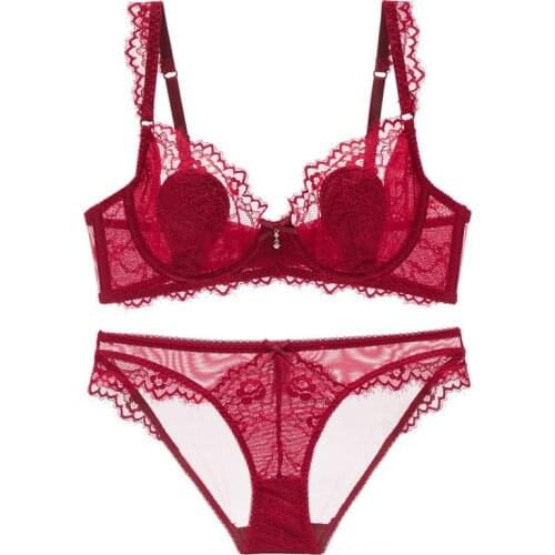 Bra New Products Sexy Lace Thin breathable comfortable ladies set sexy Bra breathable comfortable underwear set