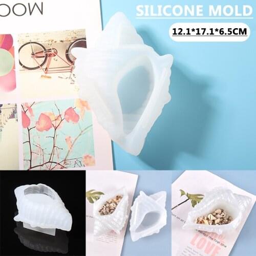 DIY Conch Silicone Jewellery Bead Storage Mold Resin Epoxy Mould Casting Craft Decoration Mold Chocolate Cake Baking Tool