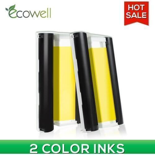 ECOWELL 2pcs 6 inch KP-36IN KP 108IN Color Ink cartridge compatible for Canon Selphy CP1200 CP1300 CP910 CP900 printer KP-108IN