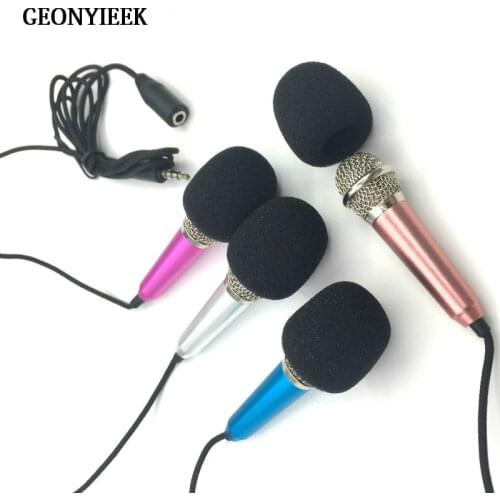 Handheld Mic Portable Mini 3.5mm Stereo Studio Speech Mic Audio Microphone For the Smart mobile Phone Desktop Accessories