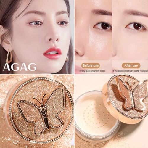 Face Loose Powder Mineral Setting Powder Oil Control Makeup Waterproof Sweat-proof Invisible Pore Powder Womens Cosmetics TSLM1
