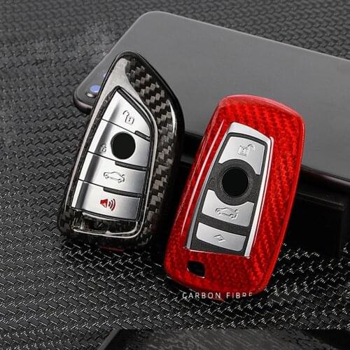 Carbon fiber Smart Remote Key Shell For F10 F11 F30 M2 M3 X3 X5 X6 F15 320I 520I 640I Accessories