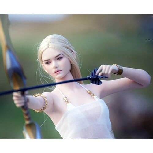 1/6 Scale Female Soldier With Interchangeable Ears Female Head Sculpture 12-inch Action Figure Dolls Toys Model Head Accessories