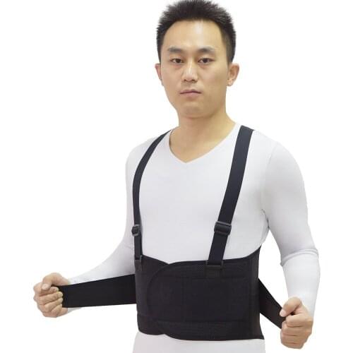 Women Working Waist Support Waist Fixing Belt Compression Double Shoulder Straps Waist Protection Breathable Compression Belt