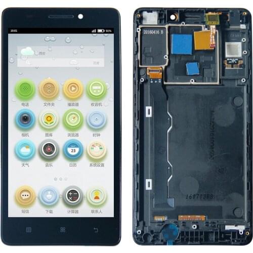 For Lenovo A7000 LCD Display Digitizer Screen Touch Panel Sensor Assembly with Frame Replacement Parts Free Tools