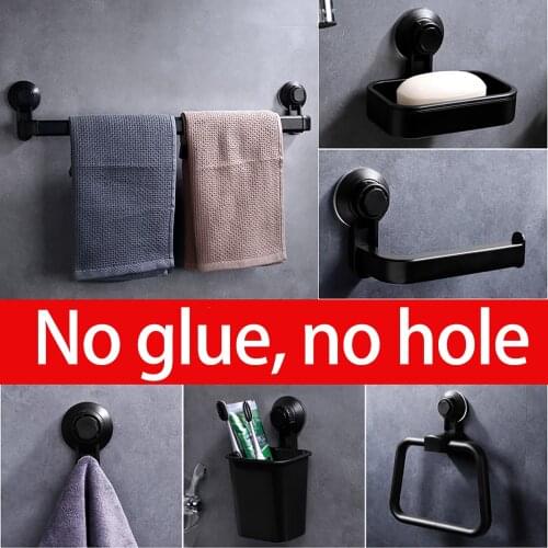 1PC Bathroom Storage Organization Racks Punch-Free Shelf Sucker-Type Wall Mount Towel Rack Space Aluminum Toilet Storage Holder