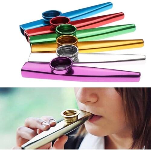 12cm Metal Kazoo Lightweight Portable For Beginner Guitar Flute Instrument Music Lovers Instrument Woodwind Instrument