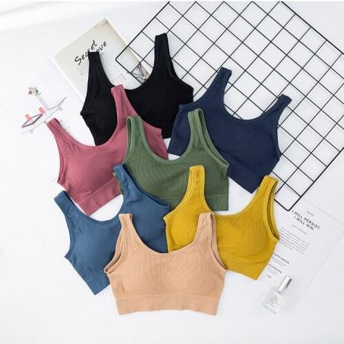 2pcs Women Tops Fashion Big V Back Bra Padded Female Push Up Bralette Cami Girls Lounge Solid Color Wirefree Bra Streetwear