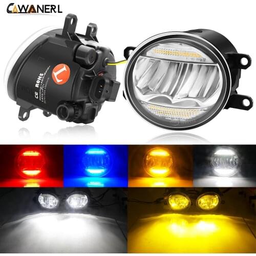 2in1 Fog Light Assembly Car Fog Light + Daytime Running Lamp 12V For Toyota RAV4 4Runner Highlander Yaris Solara Avalon Matrix